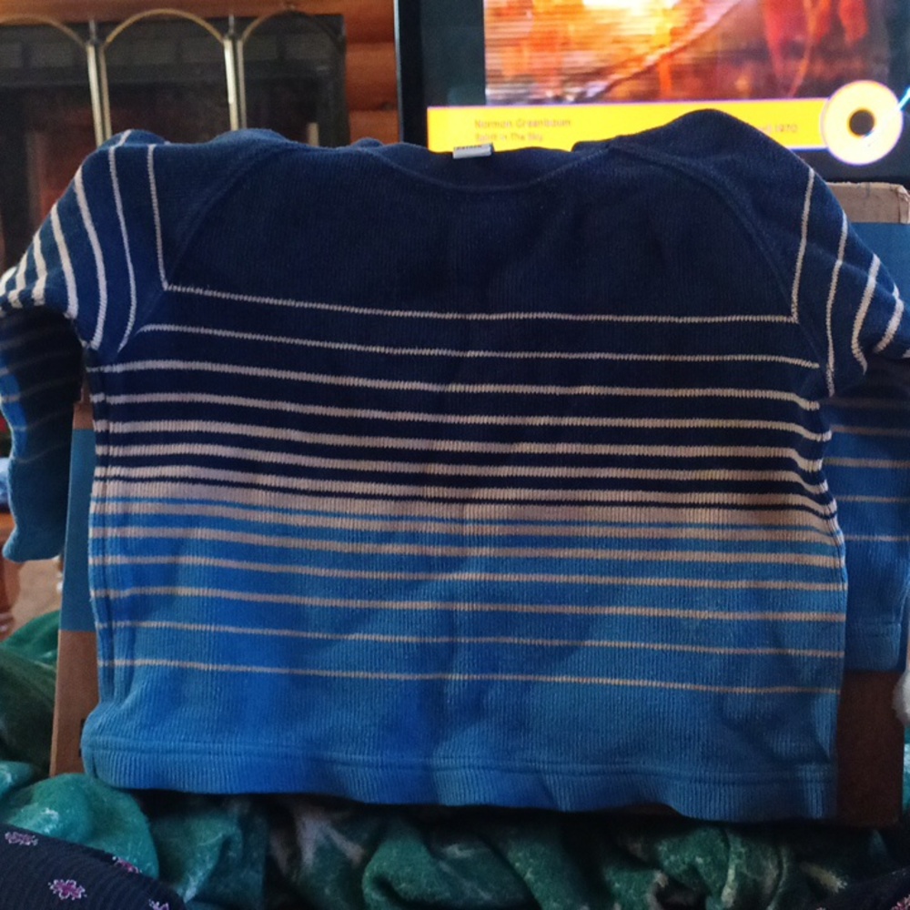 GAP Sweater Size 3T  Navy Blue, light blue and off-white Pullover Cotton Boys